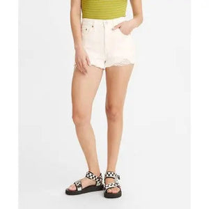 Open Box - Levi's 501 Original Women's High-Rise Distressed Jean Denim Shorts