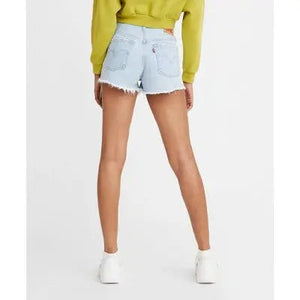 Open Box - Levi's 501 Original Women's High-Rise Distressed Jean Denim Shorts