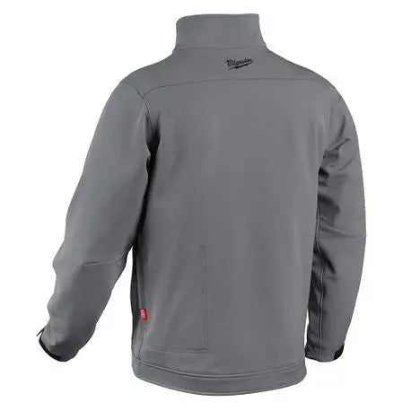Open Box -  Milwaukee Men's Large M12 12V Lithium-Ion Cordless TOUGHSHELL Gray Heated Jacket Kit with (1) 3.0 Ah Battery and Charger