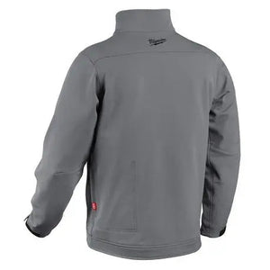 Open Box -  Milwaukee Men's Large M12 12V Lithium-Ion Cordless TOUGHSHELL Gray Heated Jacket Kit with (1) 3.0 Ah Battery and Charger