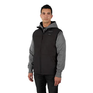Open Box -  Milwaukee Tool Men's Large M12 12V Li-Ion Cordless AXIS Black Heated Quilted Vest (Vest Only)