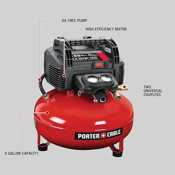 Open Box -  Porter-Cable C2002 Oil-Free UMC Pancake Compressor