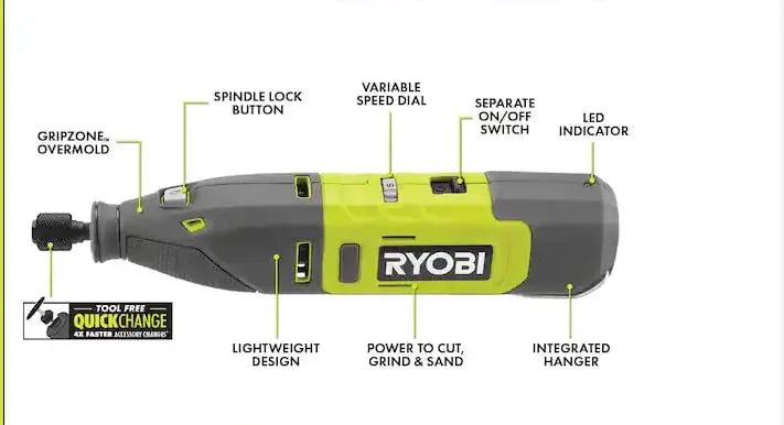 Open Box - RYOBI 12V Cordless Rotary Tool Kit