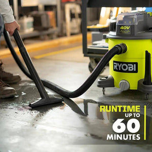 Open Box -  RYOBI 40V 10 Gal. Cordless Wet/Dry Vacuum (Tool Only), Greens