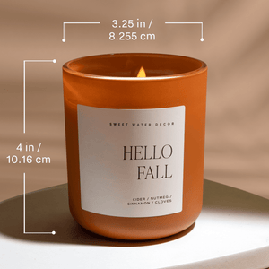Spooky Season Soy Candle - Orange Matte Jar - 15 oz (Cozy Season)