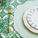 ORCHID LIGHT GREEN SQUARE FAUX LEATHER PLACEMAT