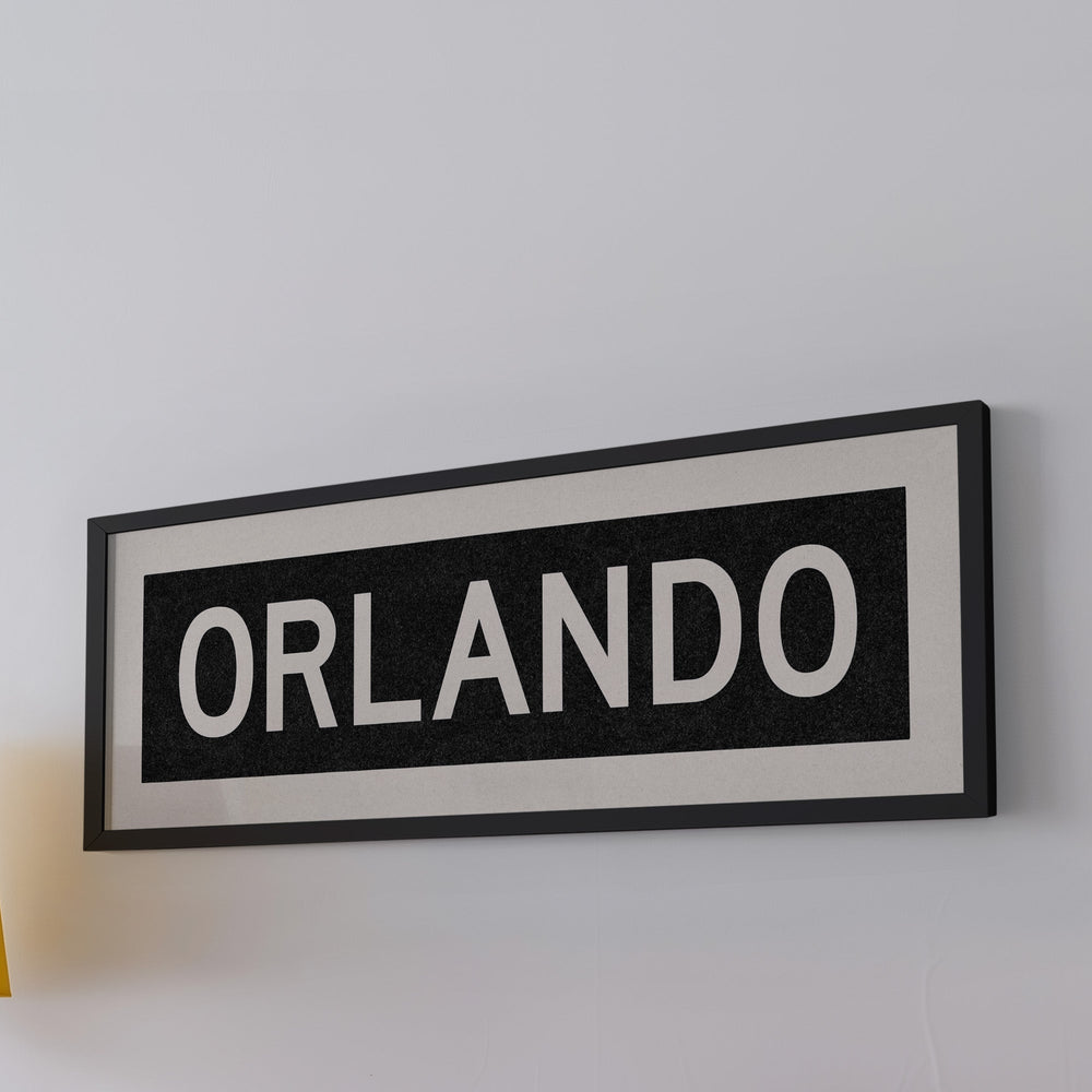 Framed Orlando Florida Bus Scroll