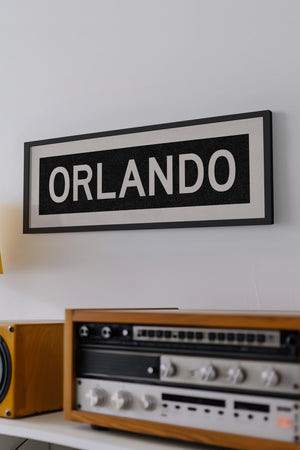 Framed Orlando Florida Bus Scroll
