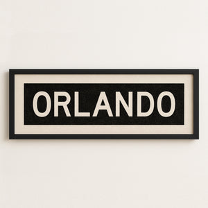 Framed Orlando Florida Bus Scroll