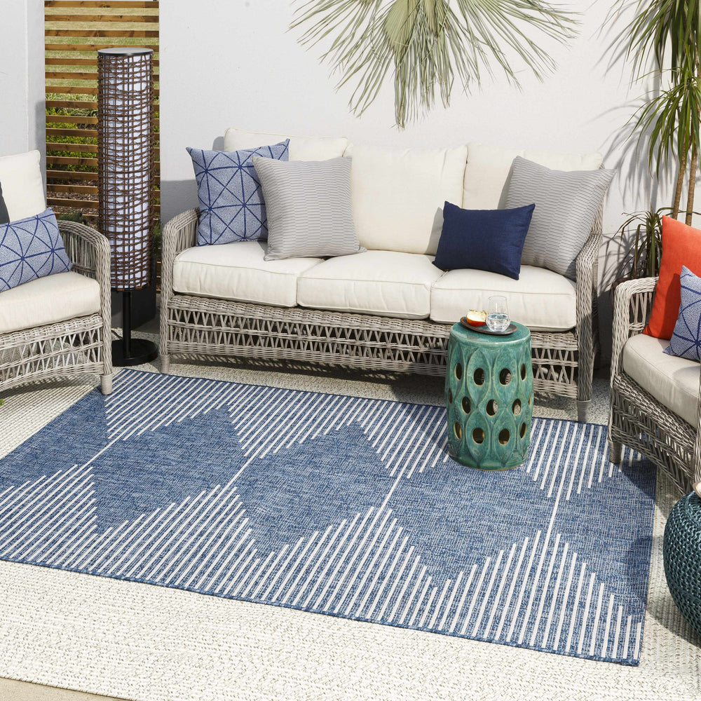 Stephan Navy Outdoor Rug