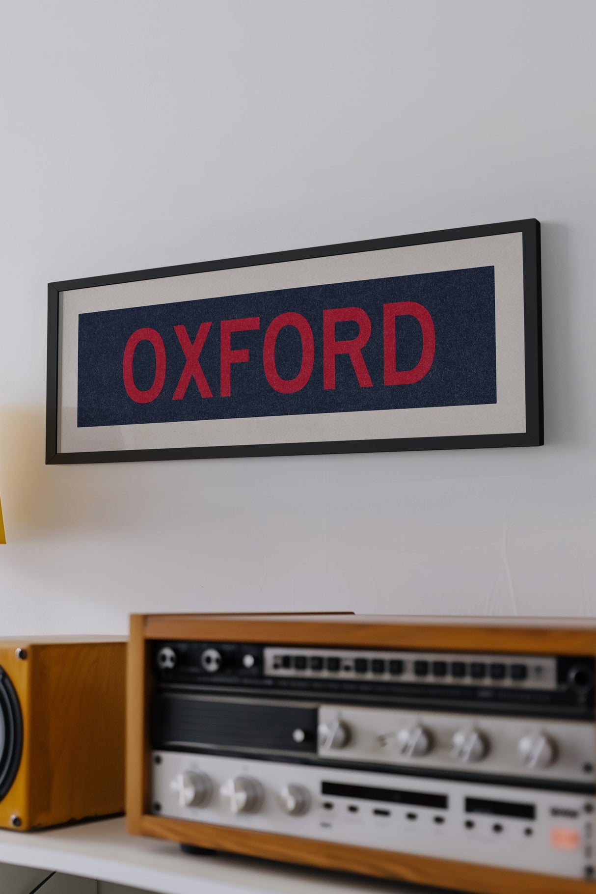 Framed Oxford Navy Bus Scroll
