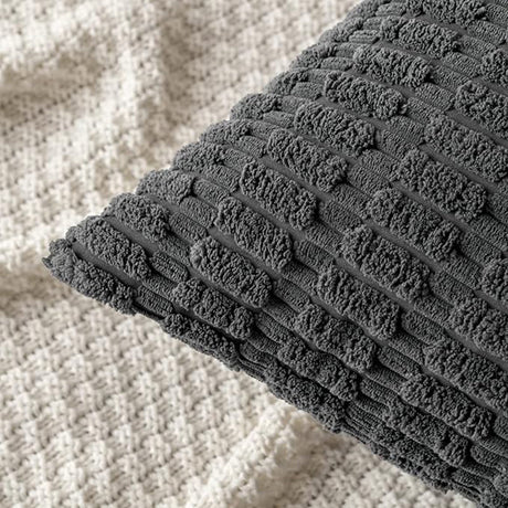 18"x18" Tufted Dot Corduroy Throw Pillow 16 Colors – Soft 3D Dotted Texture Cozy & Modern Accent Insert Included