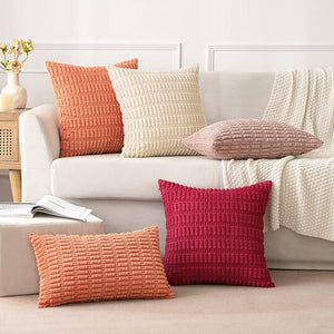 18"x18" Tufted Dot Corduroy Throw Pillow 16 Colors – Soft 3D Dotted Texture Cozy & Modern Accent Insert Included