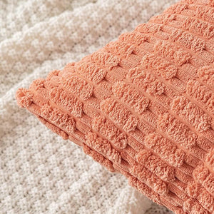 18"x18" Tufted Dot Corduroy Throw Pillow 16 Colors – Soft 3D Dotted Texture Cozy & Modern Accent Insert Included