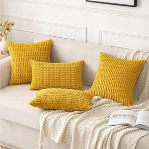18"x18" Tufted Dot Corduroy Throw Pillow 16 Colors – Soft 3D Dotted Texture Cozy & Modern Accent Insert Included