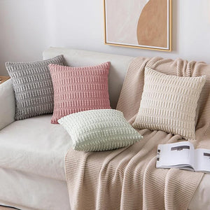 18"x18" Tufted Dot Corduroy Throw Pillow 16 Colors – Soft 3D Dotted Texture Cozy & Modern Accent Insert Included