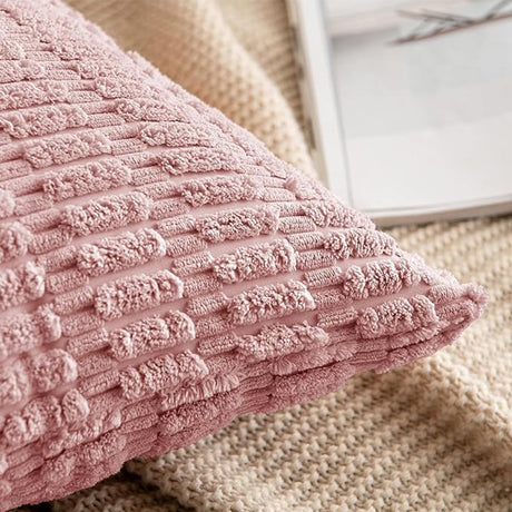18"x18" Tufted Dot Corduroy Throw Pillow 16 Colors – Soft 3D Dotted Texture Cozy & Modern Accent Insert Included