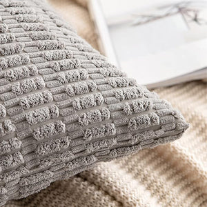 18"x18" Tufted Dot Corduroy Throw Pillow 16 Colors – Soft 3D Dotted Texture Cozy & Modern Accent Insert Included