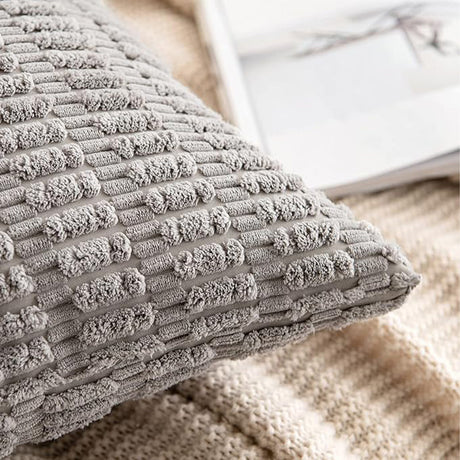 18"x18" Tufted Dot Corduroy Throw Pillow 16 Colors – Soft 3D Dotted Texture Cozy & Modern Accent Insert Included