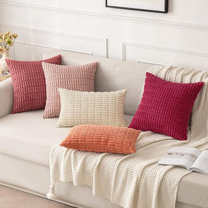 18"x18" Tufted Dot Corduroy Throw Pillow 16 Colors – Soft 3D Dotted Texture Cozy & Modern Accent Insert Included
