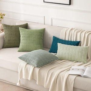 18"x18" Tufted Dot Corduroy Throw Pillow 16 Colors – Soft 3D Dotted Texture Cozy & Modern Accent Insert Included