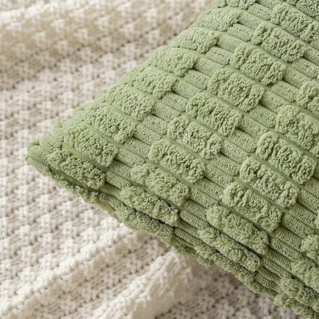 18"x18" Tufted Dot Corduroy Throw Pillow 16 Colors – Soft 3D Dotted Texture Cozy & Modern Accent Insert Included