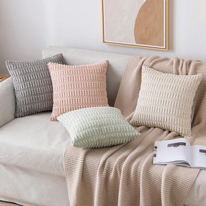 18"x18" Tufted Dot Corduroy Throw Pillow 16 Colors – Soft 3D Dotted Texture Cozy & Modern Accent Insert Included