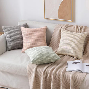 18"x18" Tufted Dot Corduroy Throw Pillow 16 Colors – Soft 3D Dotted Texture Cozy & Modern Accent Insert Included