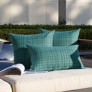 Set of 2 Solid Color Outdoor Waterproof Throw Pillow covers Square 18"x18" or Rectangle 12"x20"