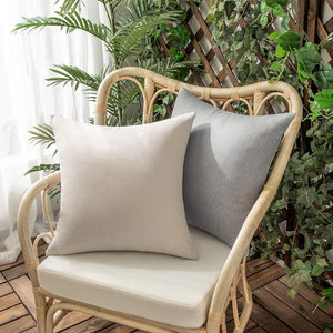 Pack of 1 Solid Color Outdoor Waterproof Throw Pillow Square 18"x18" or Rectangle 12"x20"