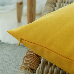 Pack of 1 Solid Color Outdoor Waterproof Throw Pillow Square 18"x18" or Rectangle 12"x20"