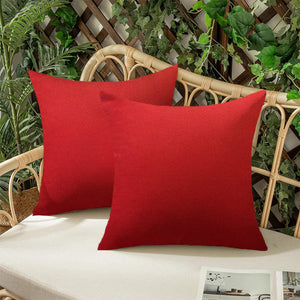Pack of 1 Solid Color Outdoor Waterproof Throw Pillow Square 18"x18" or Rectangle 12"x20"