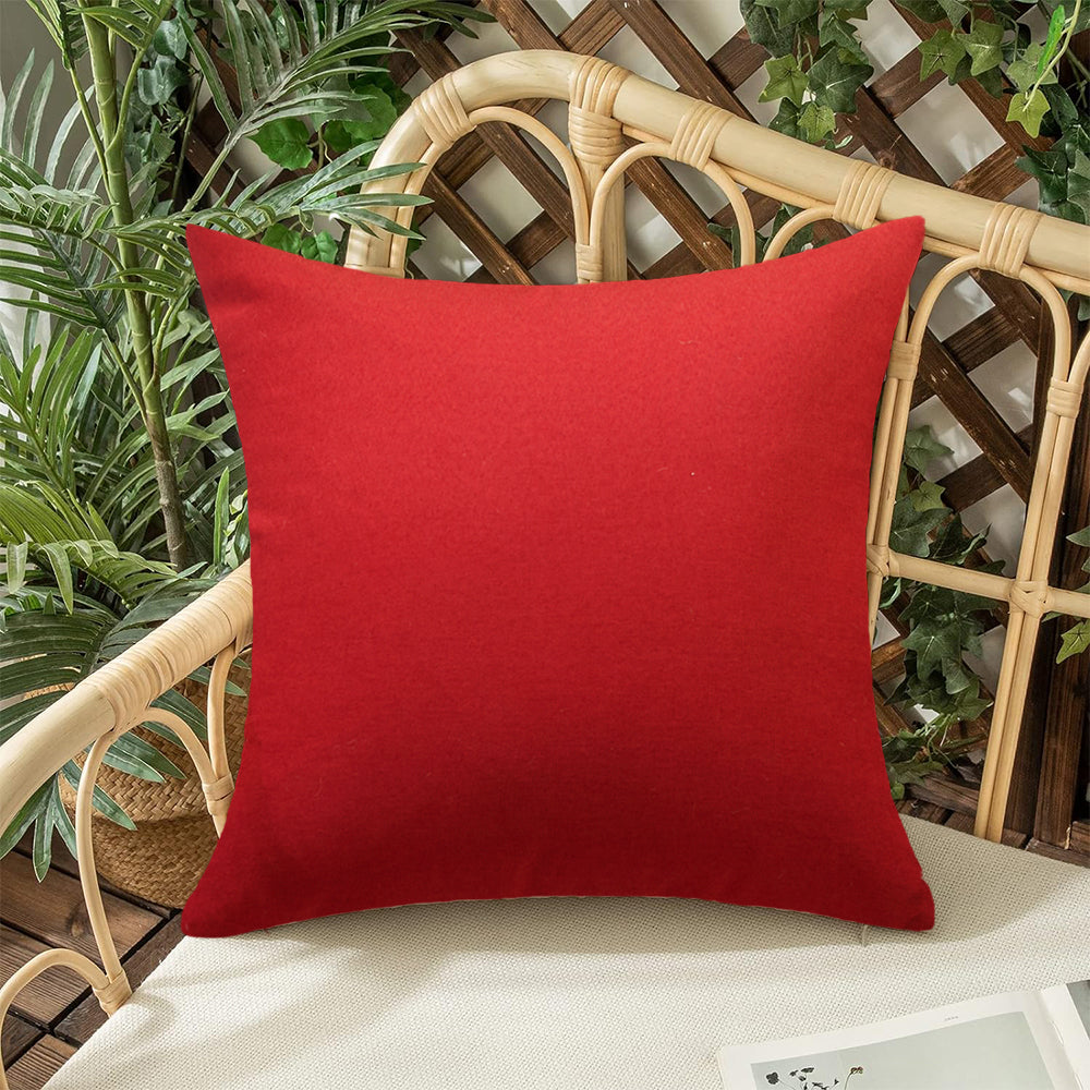 Pack of 1 Solid Color Outdoor Waterproof Throw Pillow Square 18"x18" or Rectangle 12"x20"