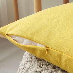 Pack of 1 Solid Color Outdoor Waterproof Throw Pillow Square 18"x18" or Rectangle 12"x20"