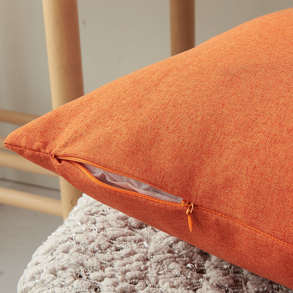 Pack of 1 Solid Color Outdoor Waterproof Throw Pillow Square 18"x18" or Rectangle 12"x20"