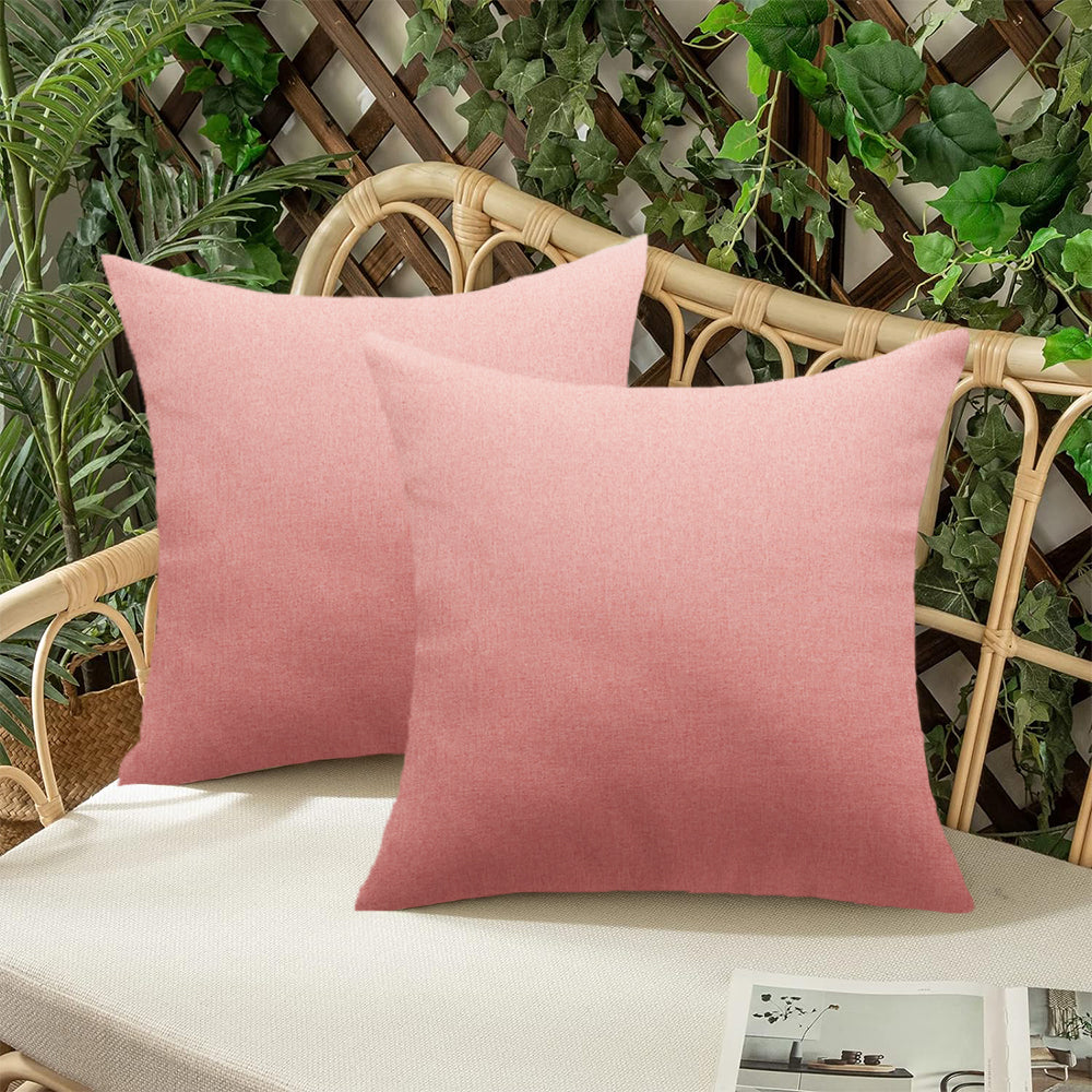 Pack of 1 Solid Color Outdoor Waterproof Throw Pillow Square 18"x18" or Rectangle 12"x20"