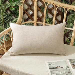 Pack of 1 Solid Color Outdoor Waterproof Throw Pillow Square 18"x18" or Rectangle 12"x20"