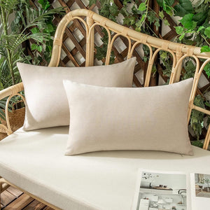 Pack of 1 Solid Color Outdoor Waterproof Throw Pillow Square 18"x18" or Rectangle 12"x20"