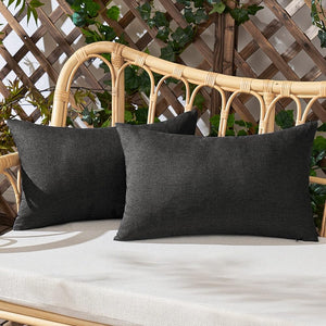 Pack of 1 Solid Color Outdoor Waterproof Throw Pillow Square 18"x18" or Rectangle 12"x20"