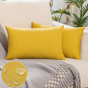 Pack of 1 Solid Color Outdoor Waterproof Throw Pillow Square 18"x18" or Rectangle 12"x20"