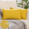 Pack of 1 Solid Color Outdoor Waterproof Throw Pillow Square 18"x18" or Rectangle 12"x20"