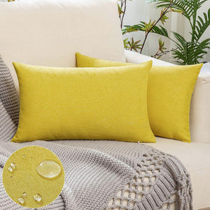Pack of 1 Solid Color Outdoor Waterproof Throw Pillow Square 18"x18" or Rectangle 12"x20"