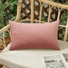Pack of 1 Solid Color Outdoor Waterproof Throw Pillow Square 18"x18" or Rectangle 12"x20"