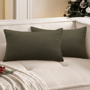 Pack of 1 Solid Color Outdoor Waterproof Throw Pillow Square 18"x18" or Rectangle 12"x20"