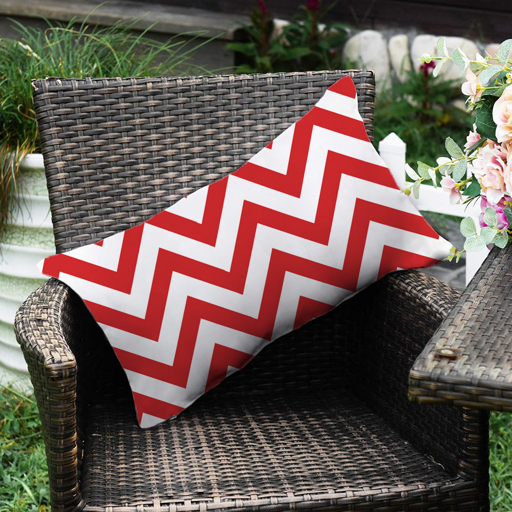 2 size options Stripes/Waving Outdoor Waterproof Pillow (With Insert) waterproof outdoor throw pillow, great for your outdoor furniture