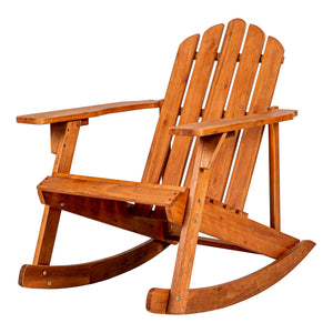 Kiawah outdoor patio classic acacia wood adirondack rocking chair