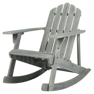 Kiawah outdoor patio classic acacia wood adirondack rocking chair