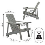 Irving outdoor patio modern acacia wood adirondack chair