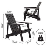 Irving outdoor patio modern acacia wood adirondack chair