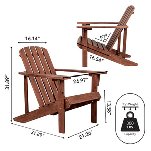 Westport outdoor patio traditional acacia wood adirondack chair